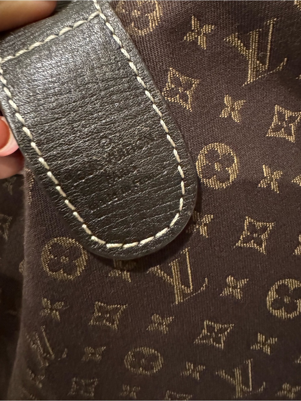 Louis Vuitton Dark Brown Monogram Canvas Shoulder Bag with Gold Hardware - Picture 5 of 11